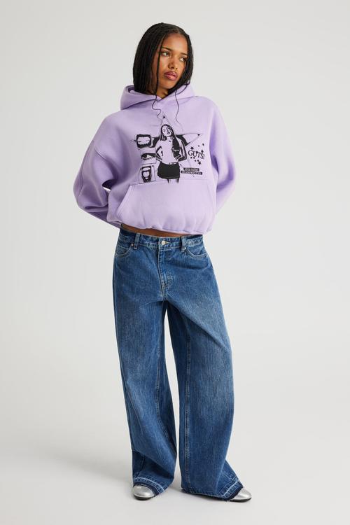Music Merch Boxy Hoodie - Lcn Bra Light Iris/Olivia Rodrigo
