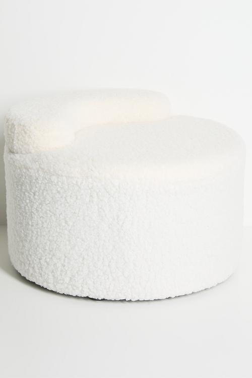 Fleece ottoman - cream