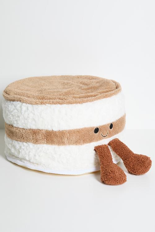 Bread roll ottoman - neutral multi