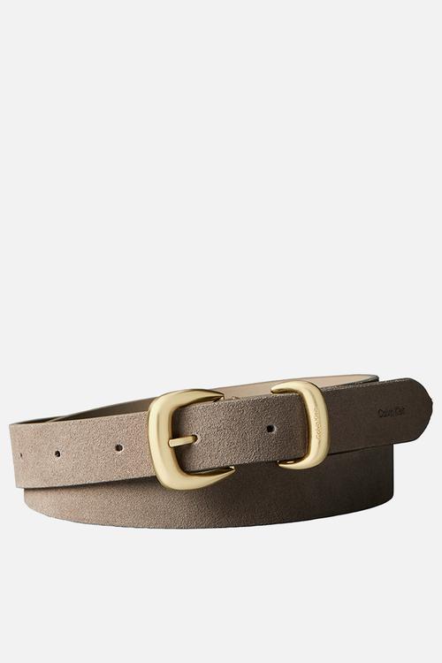 3 Piece suede strap 25mm - desert taupe / antique light gold