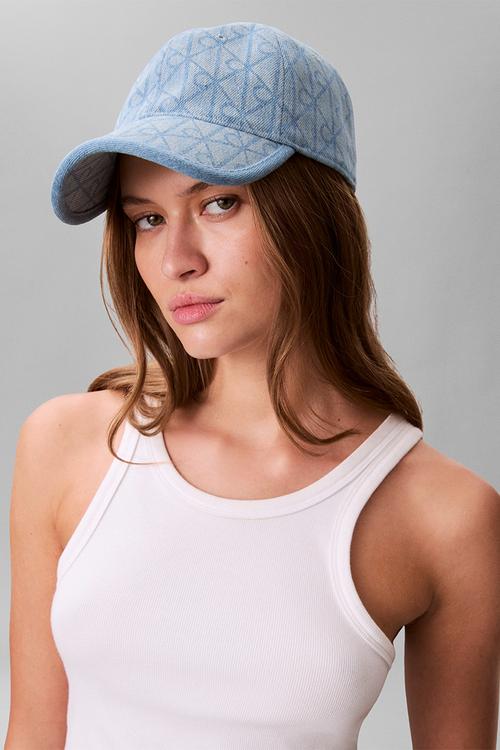 Denim emblem burnout w patch cap - vintage denim
