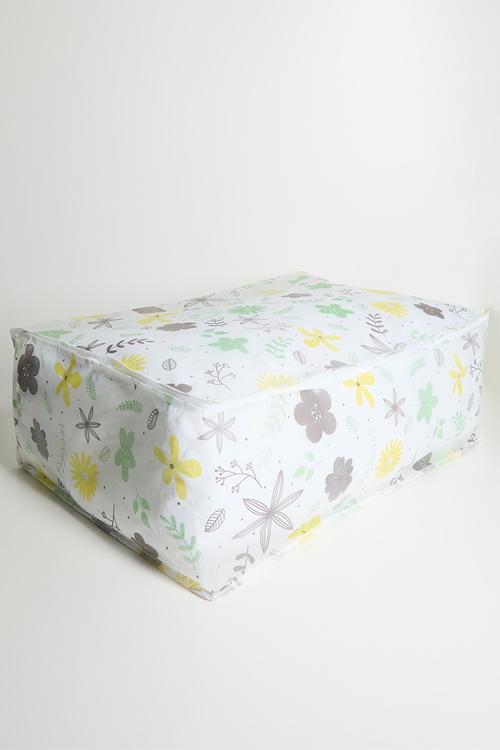 Canvas storage bag - white/spring flowers