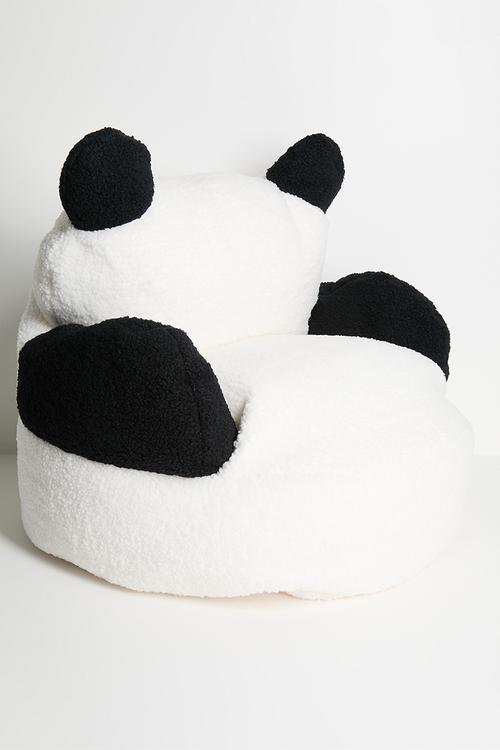 Panda boucle armchair - white/black