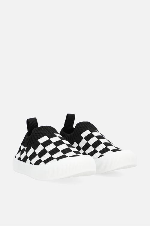 Check board slip-on sneakers - black