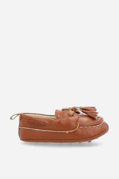 Faux leather brogues - tan