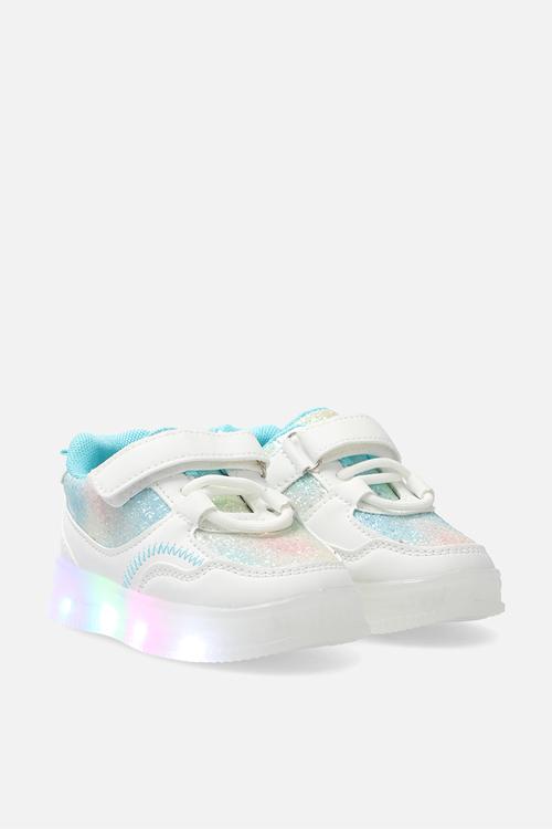 Light-up sneakers with adjustable fasteners - blue
