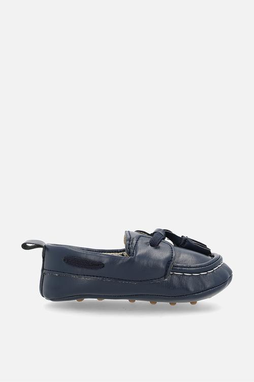 Faux leather brogues - light navy