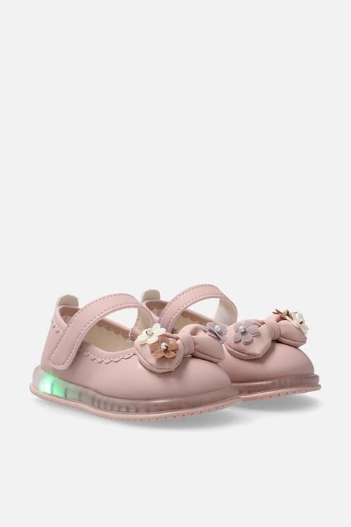 Ballet pumps with strap - pink