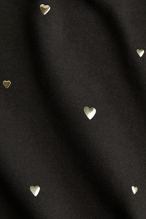 Sweatshirt - black/hearts
