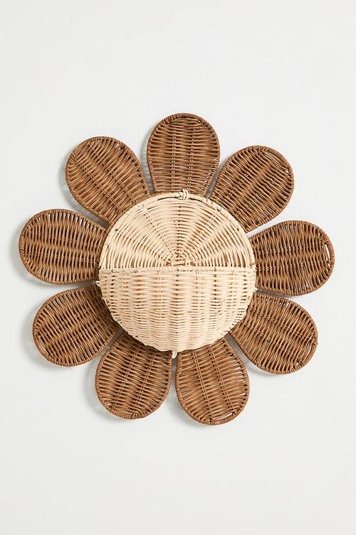 Daisy wall basket - natural