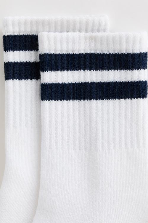 Stripe socks - navy/white