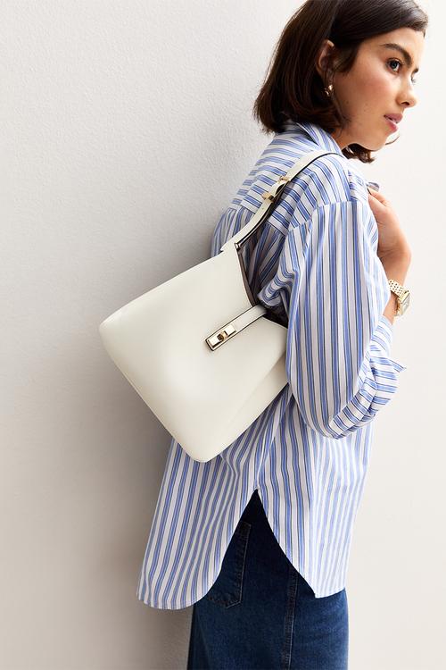 Lincoln link bucket bag - Cream
