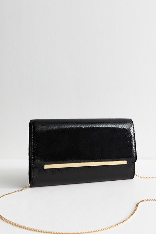 Ella bar clutch-black- Black