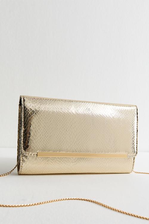 Ella bar clutch-gold- Gold