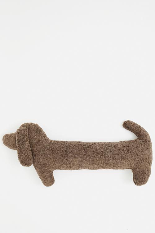 Daschund throw pillow - brown