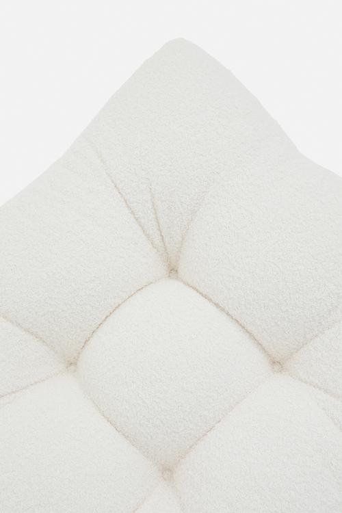 Tufted floor cushion - cream