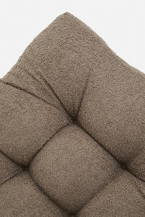 Boucle floor cushion - brown