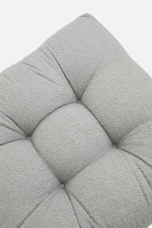 Boucle floor cushion - grey