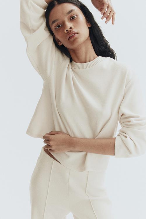 Oversized sweatshirt - light beige