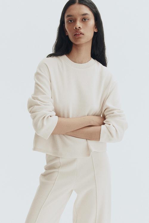Oversized sweatshirt - light beige