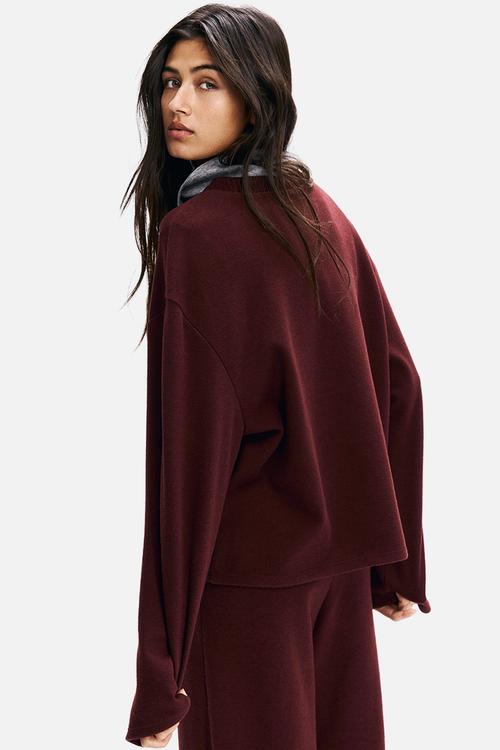 Oversized sweatshirt - burgundy