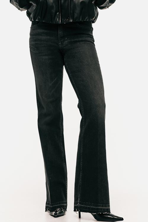 Flared high jeans - dark grey
