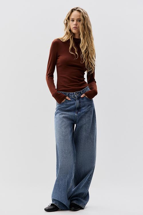 Turtleneck top - rust brown
