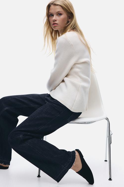 Wide high jeans - dark denim blue