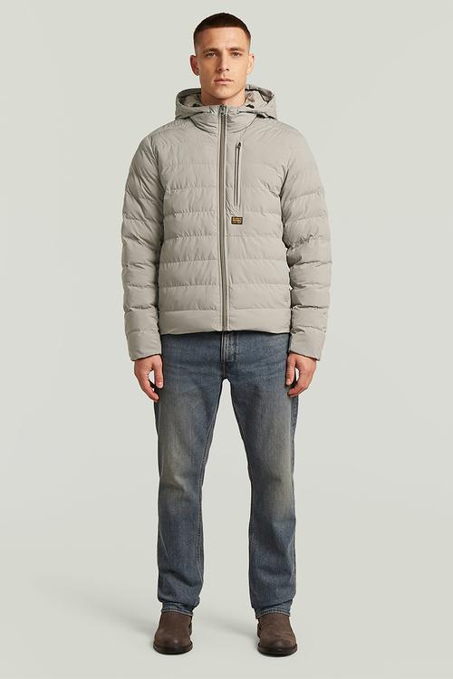 Foundation hooded liner jacket - elephant skin