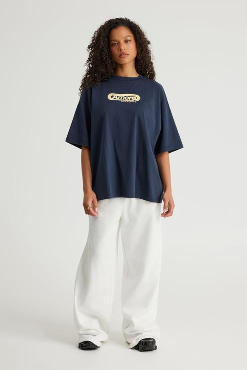 Oversized Graphic Tee - Washed Navy Blazer/Amore Star