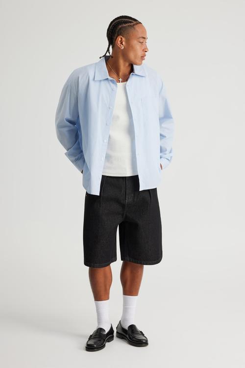 Authentics Long Sleeve Shirt - Authentics Pale Blue Pinstripe