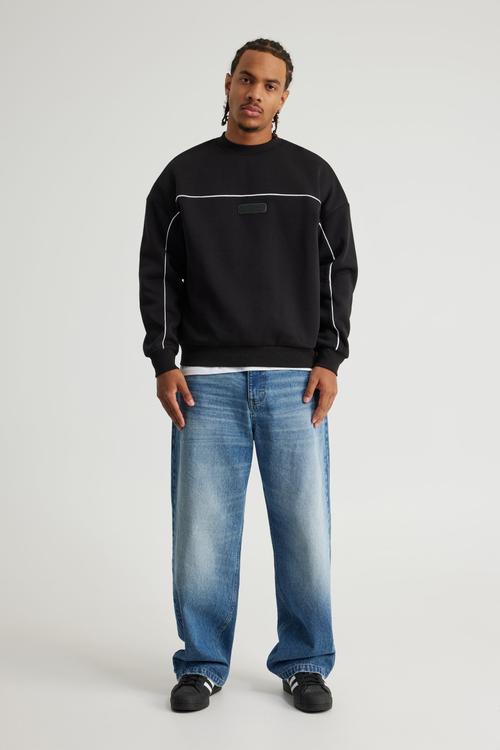 Half Half Crew - Hh Black/Piping