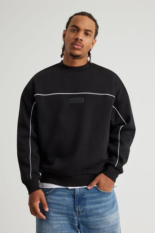 Half Half Crew - Hh Black/Piping