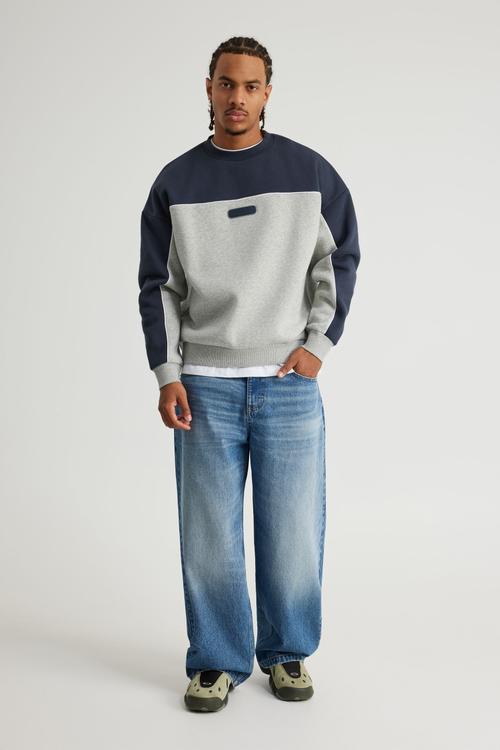 Half Half Crew - Hh Grey Marle/Seal Panel