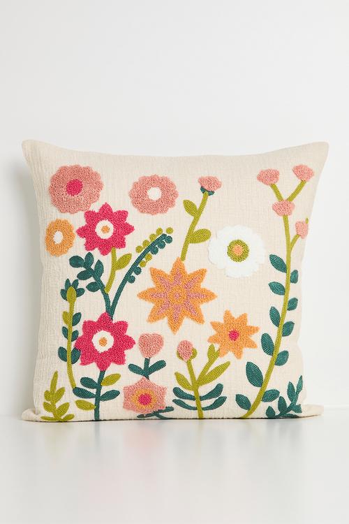 Floral multi cushion cover - white