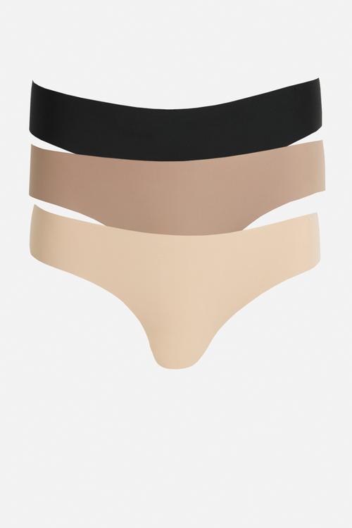 The Invisible Cheeky Brief 3 Pack - Black/Frappe/Maple Sugar