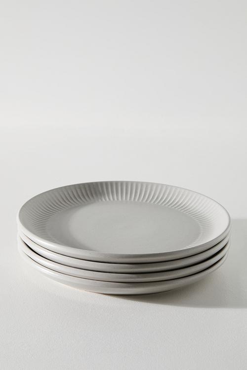 Embossed side plate - Grey