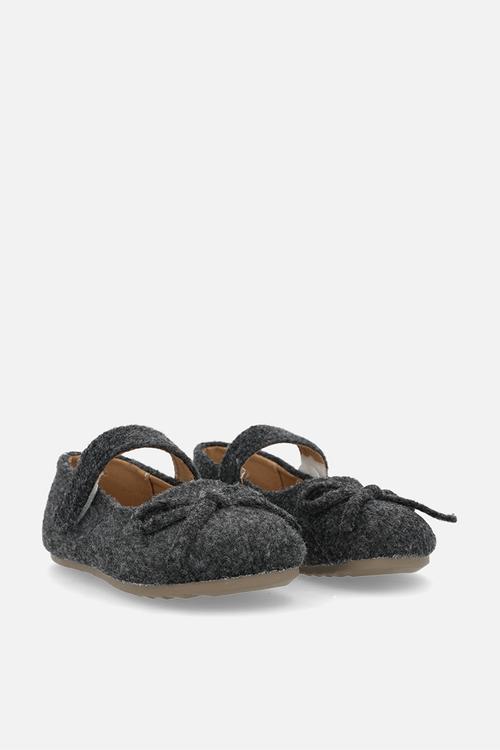 Wool ballet pumps - charcoal