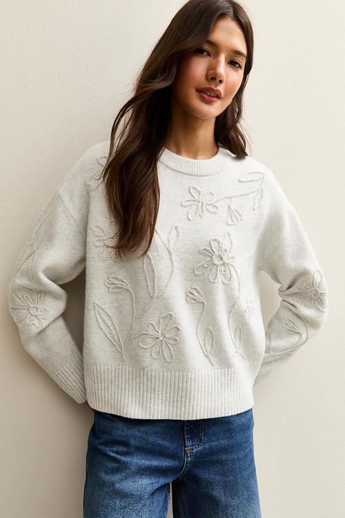 Floral chan jumper - grey