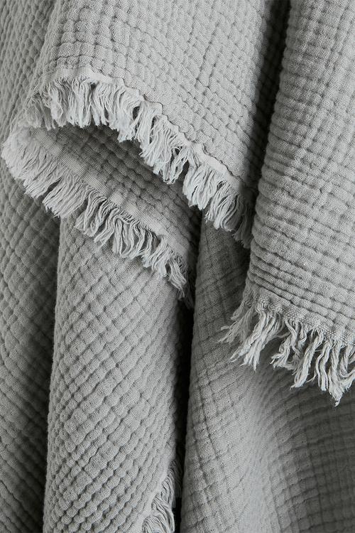 Muslin throw - grey