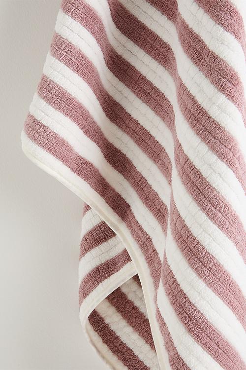 Striped towel - mauve