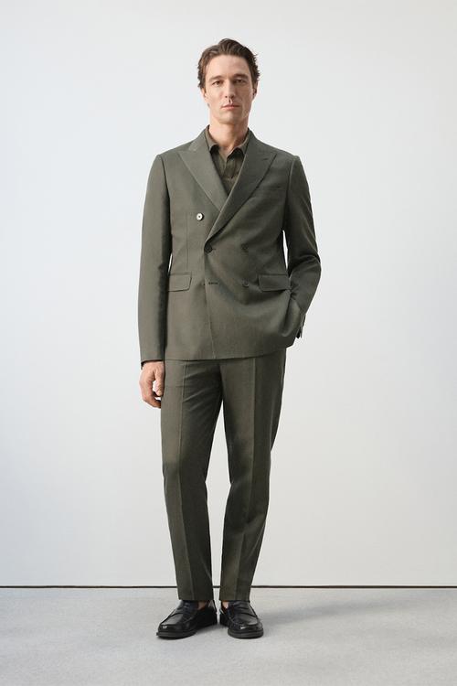Amalfi  Slim Fit Suit Trouser- Khaki