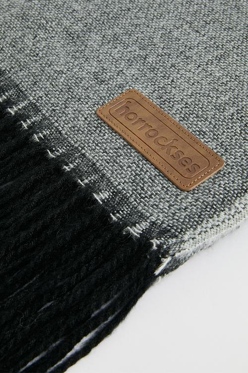Chenille Fringe Bed Throw - Grey