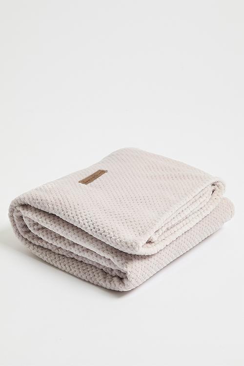 Avedon Waffle  Bed Blanket - Champagne