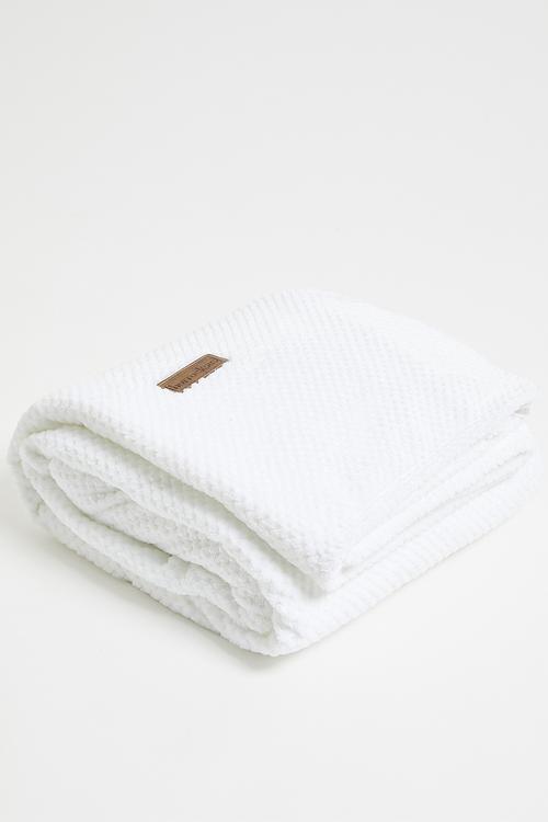 Avedon Waffle  Bed Blanket - White
