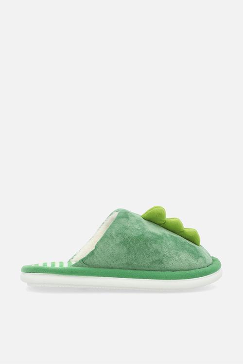 3D dino slippers - green/multi