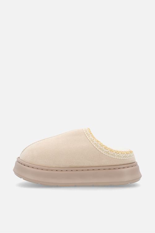 Platform slippers - beige