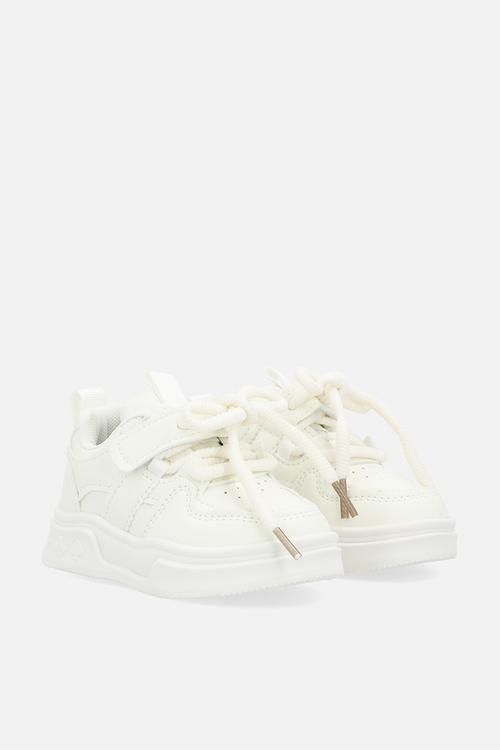 Low top platform sneakers - white