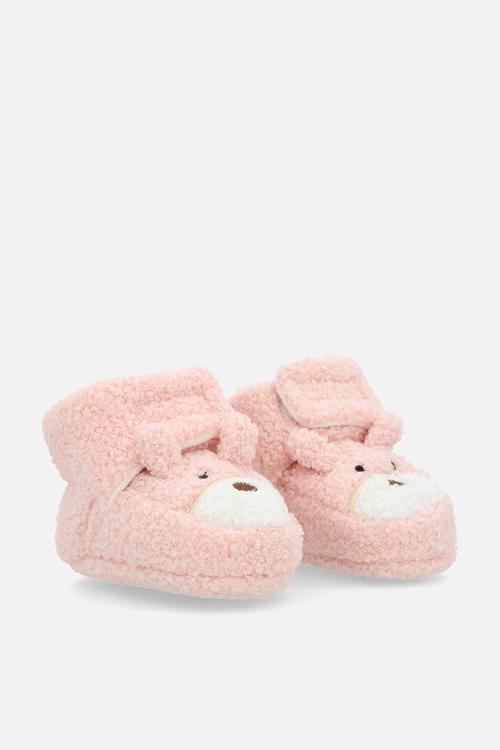 Fleece slipper boots - pink