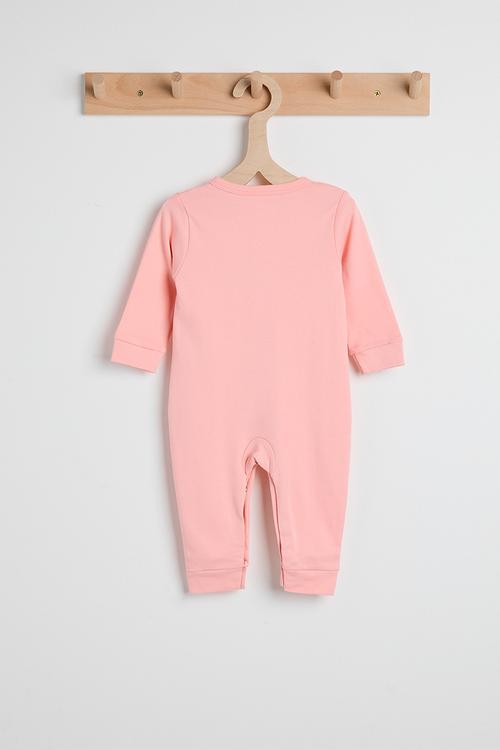 Henley-style romper - pink